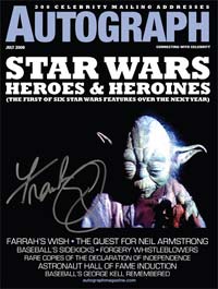 Autograph Magazine Yoda cover